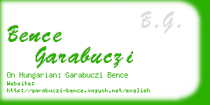 bence garabuczi business card